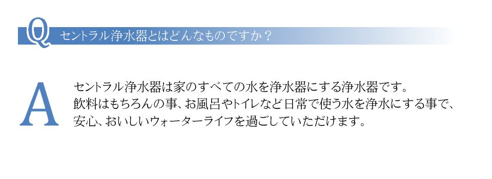 セントラル浄水器SARASMAX　Q&A